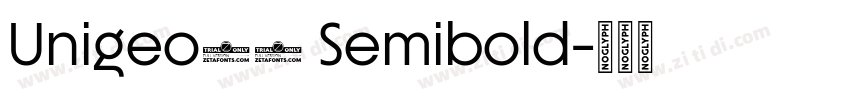 Unigeo64 Semibold字体转换